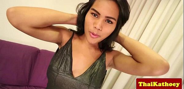  Busty thai tranny models her asshole